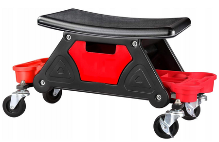 Taboret warsztatowy stołek siedzisko obrotowe kółka 360°