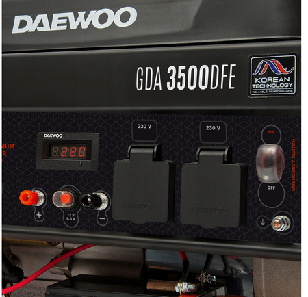 Agregat prądotwórczy gaz benzyna generator prądu 230V GDA3500DFE AVR DAEWOO