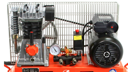 Kompresor olejowy 2-tłokowy ze zbiornikiem o pojemności 115l BJC