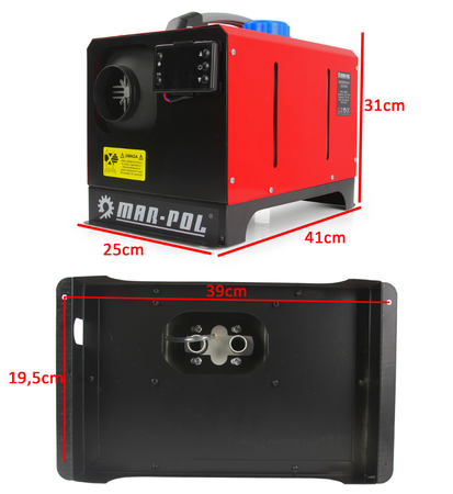 Nagrzewnica spalinowa dmuchawa olejowa webasto 8kw zamknięta komora spalania MAR-POL