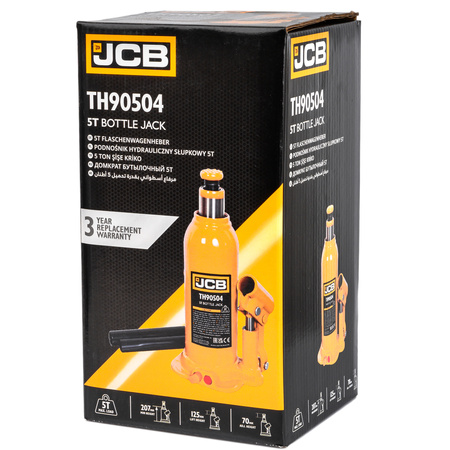 Podnośnik hydrauliczny słupkowy butelkowy maszynowy samochodowy lewarek 5T JCB