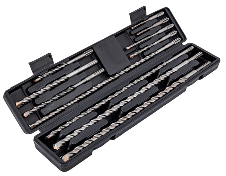 Zestaw wierteł SDS+ PLUS (wiertła) 11 sztuk SILVER
