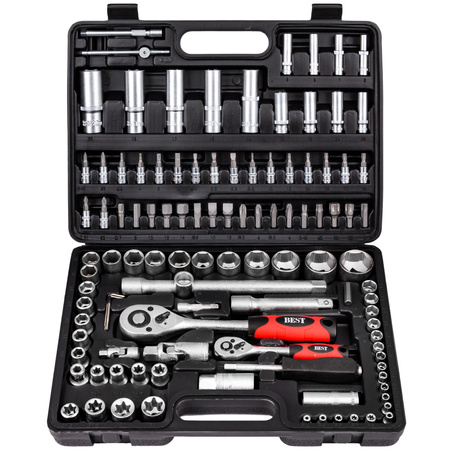 Zestaw narzędziowy klucze nasadowe bity torx 108 szt SILVER