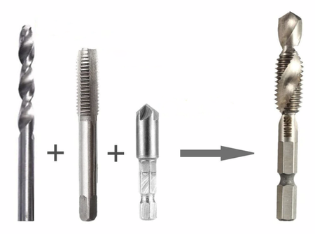 Zestaw wierteł gwintujących M3-M10 HSS 6szt SILVER