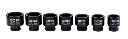 Klucze nasadowe nasadki udarowe grzechotka zestaw 3/4" 21el 17-50 mm 15-k JCB