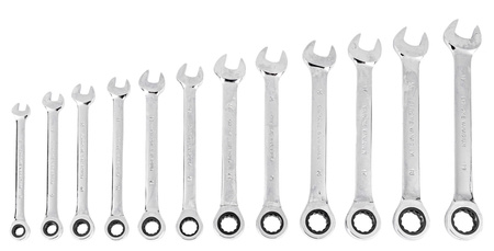 Klucze płasko oczkowe z grzechotką zestaw 8-19mm 12EL Geko