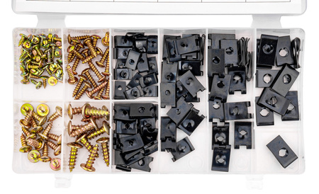 Akcesoria uniwersalne podkładki do karoserii wkręty zestaw mix etui 170 szt GEKO