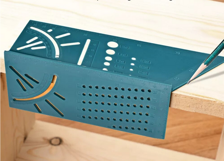 Kątownik japoński plastikowy stolarski 3D przymiar miara miarka linijka FALON-TECH