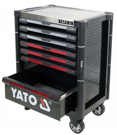 Szafka serwisowa 7 szuflad blokada otwarcia YATO