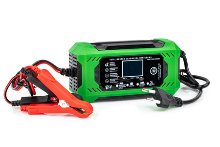 Mocny prostownik do akumulatora lcd 12v 6a funkcja naprawy ładowarka