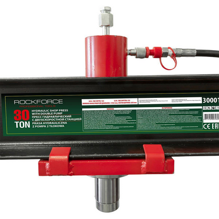 Prasa hydrauliczna warsztatowa podłogowa 2- stopniowa 30T RF napęd ROCKFORCE