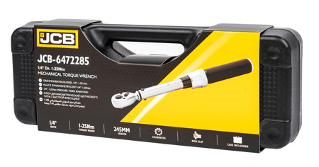 Klucz dynamometryczny z blokadą etui certyfikat kalibracji 1-25Nm 1/4" JCB