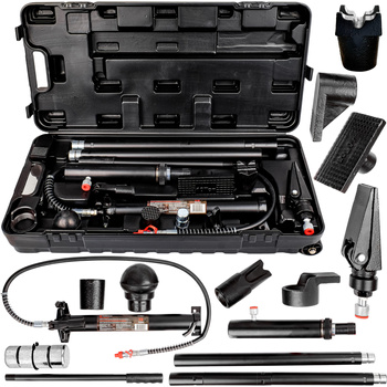 Rozpieraki hydrauliczne 4T pompa siłownik blacharski 10 ton + akcesoria FORSAGE