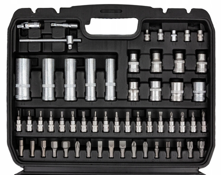 Zestaw klucze nasadowe 108szt. + płasko-oczkowe 12szt. 6-22mm + BITY 40el.