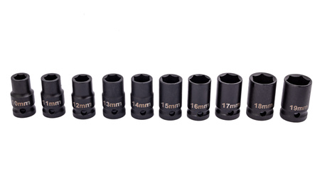 Nasadki udarowe Krótkie Zestaw 1/2 10-19 mm 20 sztuk FALON-TECH