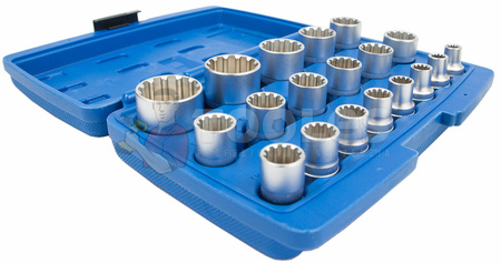 Klucze nasadowe TORX SPLINE 1/2 19el SILVER