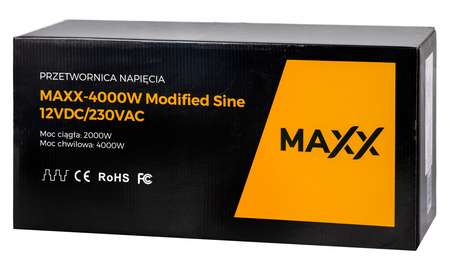Przetwornica prądu napięcia IPS 12v 230v MAXX 2000/4000W LCD PILOT 4SUN