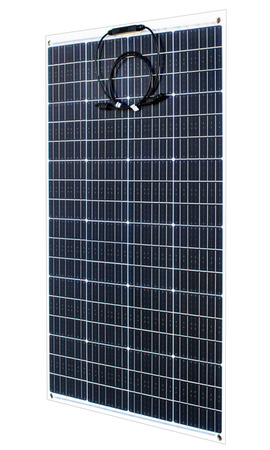 Zestaw solarny fotowoltaiczny FLEXI elastyczny 130W 12V (Panel solarny 130W, Regulator napięcia 10A) VOLT POLSKA