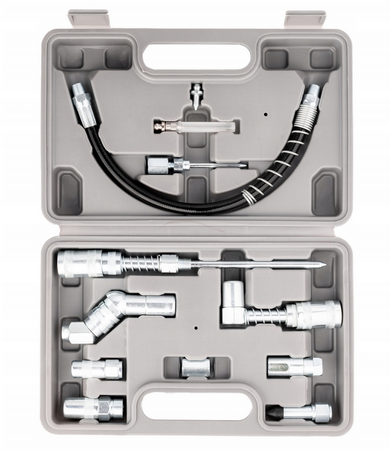 Zestaw adapterów do smarownicy tawotnicy kalamitki akcesoria przedłużki 12 elem. FALON-TECH