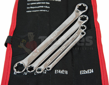 Klucze oczkowe torx polerowane E6-E24 4szt