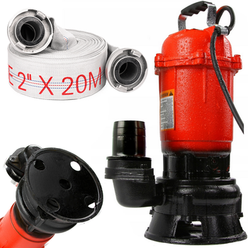 Pompa zatapialna do brudnej wody ścieków czystej 750w 1800l/h + wąż 2" 20m MAR-POL
