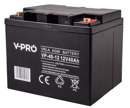 Akumulator AGM VRLA V-PRO 12V 40Ah Bezobsługowy VOLT POLSKA