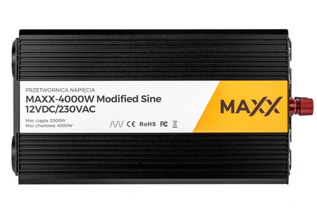 Przetwornica prądu napięcia IPS 12v 230v MAXX 2000/4000W LCD PILOT 4SUN