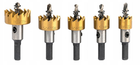 Otwornice widiowe do metalu stali drewna frezy wiertła koronki 16-30mm 5el FALON-TECH