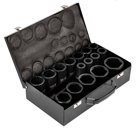 Zestaw nasadki udarowe głębokie do klucz pneumatyczny 3/4" 17el 17-50mm JCB