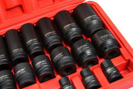 Zestaw nasadek 1/2" nasadki udarowe 8-32 mm walizka 35 elementów MAR-POL