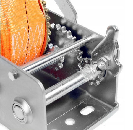 Wyciągarka wciągarka ręczna korbowa taśmowa pasowa na korbę 1125kg 2500 LBS FALON-TECH