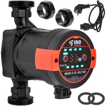 Pompa cyrkulacyjna obiegowa elektroniczna do pieca C.O. MAGI 2 25-60/180 energooszczędna IBO POMPY