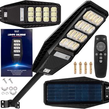 Lampa solarna uliczna LED 240W czujnik ruchu pilot VOLT POLSKA