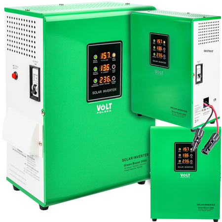 Przetwornica solarna GREEN BOOST 3000 do grzałki bojler grzania wody zasilanie z paneli VOLT POLSKA