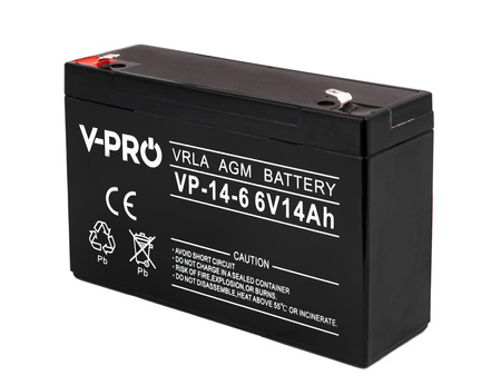 Akumulator AGM VRLA V-PRO 6V 14Ah Bezobsługowy VOLT POLSKA