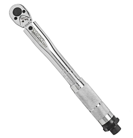 Klucz dynamometryczny do kół 1/4" 2-24Nm chromowany blokada grzechotka etui ROCKFORCE