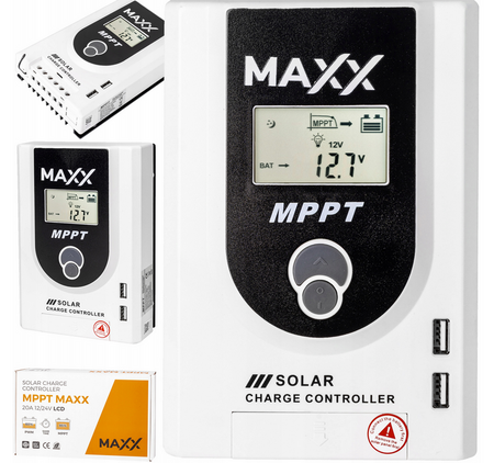 Regulator ładowania kontroler solarny 12V panel LCD 20A MPPT 4SUN