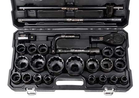 Zestaw klucze nasadowe udarowe 3/4" + 1" 26el. JCB