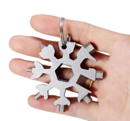 Klucz wielofunkcyjny śnieżynka 18w1 brelok gadżet FALON-TECH