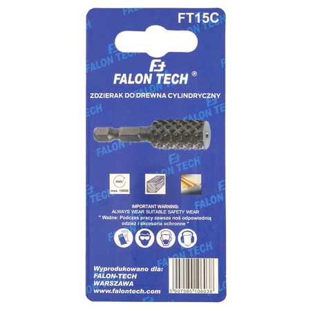 Zdzierak cylindryczny frez tarnik do drewna 15mm FALON TECH
