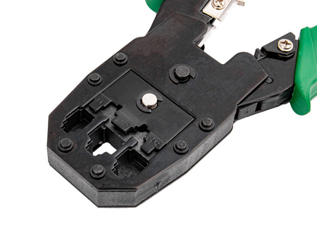 Zestaw narzędzia sieciowe RJ45 tester kabli ściągacz wtyk zaciskarka 19el GEKO