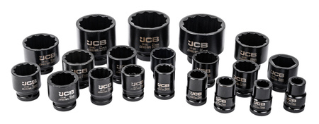 Zestaw klucze nasadowe udarowe 3/4" + 1" 26el. JCB