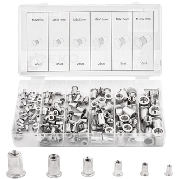 Zestaw nitonakrętek aluminiowych nitonakrętki m3-m10 150el GEKO