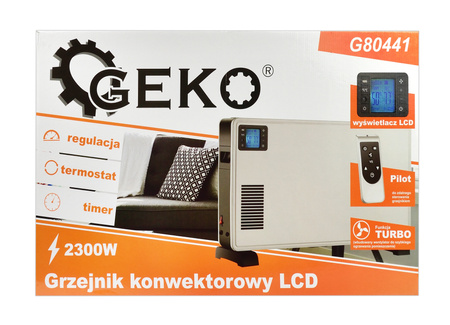 Grzejnik elektryczny konwektorowy termostat LCD pilot 2000W GEKO