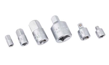 Adaptery redukcje redukcja zestaw 6 szt. 1/4" 3/8" 1/2" 3/4" FALON-TECH