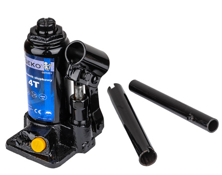 Podnośnik hydrauliczny słupkowy butelkowy żaba mocny lewarek 4T 4000 kg GEKO