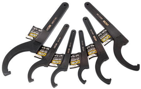 Klucz hakowy z noskiem pazurem nastawny do nakrętek 115-130 mm JCB