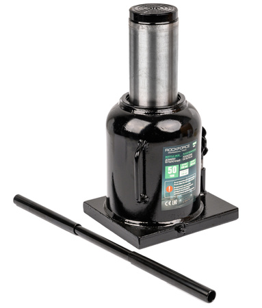 Podnośnik hydrauliczny słupkowy butelkowy maszynowy mocny 50 TON lewarek ROCKFORCE