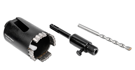 Otwornica diamentowa 52mm 4-segmentowa + adapter SDS-PLUS FALON-TECH