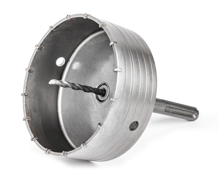 Otwornica do betonu muru koronka pod puszkę 150 mm SDS MAX + przedłużka 450 mm FALON-TECH